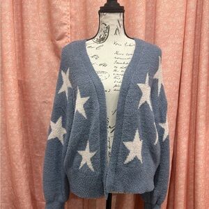 moon & madison Blue Star Cardigan